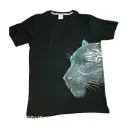 Men's Black Panther Graphic T-Shirt with Green Accents 