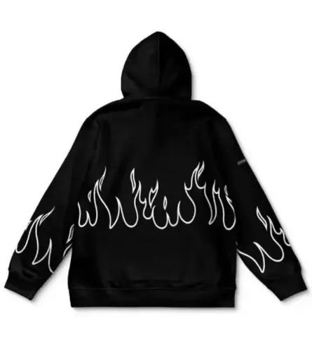 [457542610] Fire Pattern Hoodie 